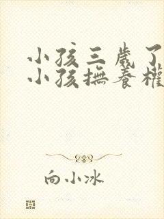 小孩三岁了离婚小孩抚养权归谁