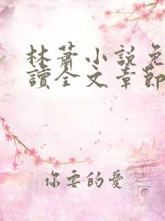 林萧小说免费阅读全文章节