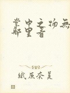 掌中之物无删减哪里看