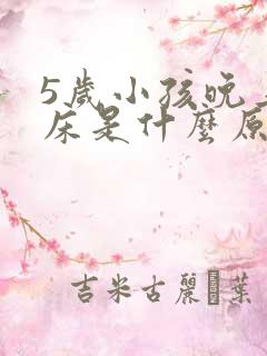 5岁小孩晚上尿床是什么原因