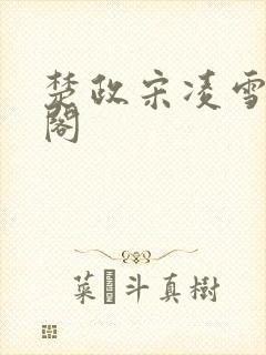 楚政宋凌雪笔趣阁