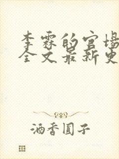 李霖的官场小说全文最新更新