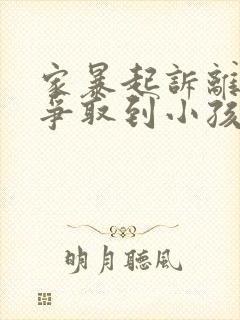 家暴起诉离婚能争取到小孩抚养权么