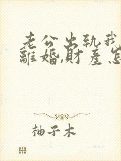 老公出轨我提出离婚,财产怎么分割