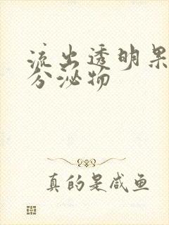 流出透明果冻状分泌物