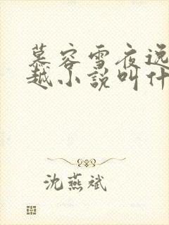 慕容雪夜逸尘穿越小说叫什么