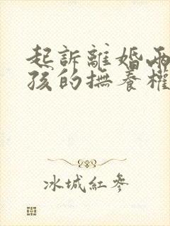 起诉离婚两个小孩的抚养权怎么判