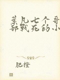 叶凡七个哥哥全部战死的小说免费阅读无弹窗