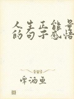 人生正能量励志的句子感悟