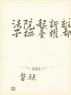 法院起诉离婚孩子抚养权都判给谁