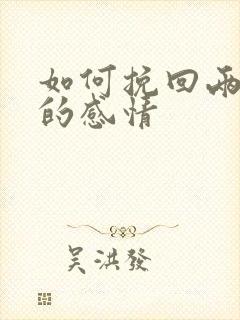 如何挽回两个人的感情