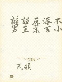 谁说反派不能当男主叶玄小说免费阅读