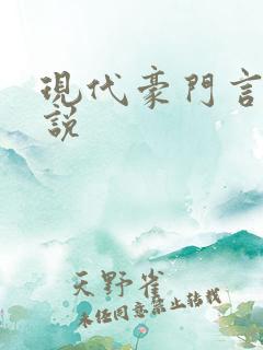 现代豪门言情小说