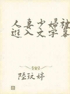 人妻少妇被猛烈进入文字幕