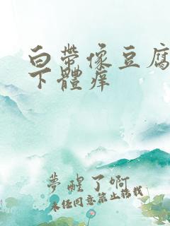 白带像豆腐渣,下体痒