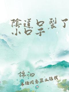 阴道口裂了一个小口子