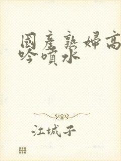 国产熟妇高潮呻吟喷水