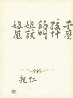 姐姐的孩子弟弟应该叫什么