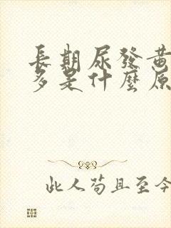 长期尿发黄泡沫多是什么原因