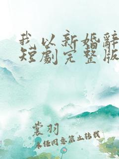 我以新婚辞旧情短剧完整版