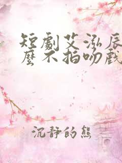 短剧艾泓辰为什么不拍吻戏