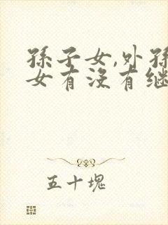 孙子女,外孙子女有没有继承权