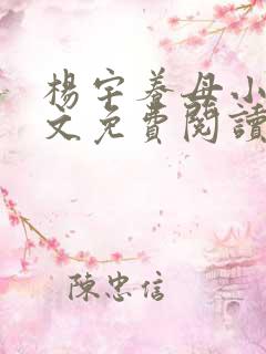 杨宇养母小说全文免费阅读最新章节