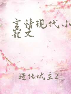 言情现代小说甜宠文