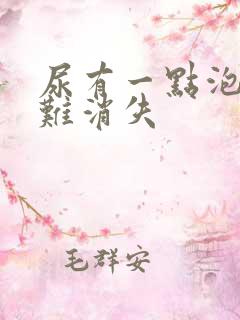 尿有一点泡泡很难消失