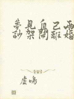 梦见自己两口子吵架闹离婚