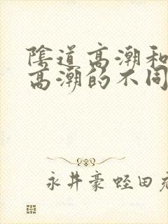 阴道高潮和阴蒂高潮的不同