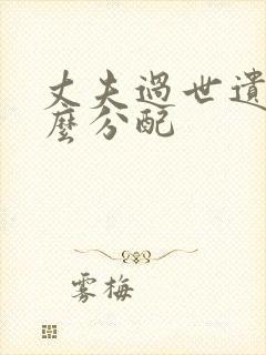 丈夫过世遗产怎么分配