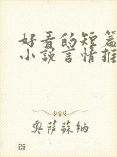 好看的短篇现代小说言情推荐