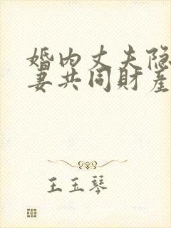 婚内丈夫隐瞒夫妻共同财产怎么办