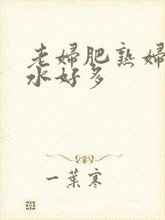 老妇肥熟妇下面水好多