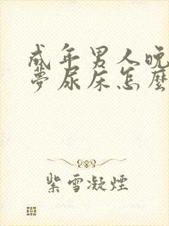 成年男人晚上做梦尿床怎么回事