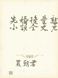 先婚后爱就她吧小说全文免费阅读最