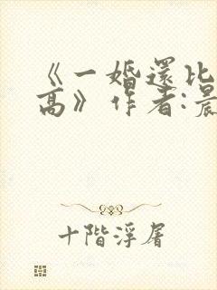 《一婚还比一婚高》作者:晨雾的光