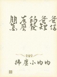 朋友的爸爸走了怎么发短信安慰她?