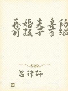 再婚夫妻的财产前孩子有继承权吗