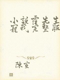 小说霍先生乖乖宠我完整版