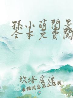 孙小萌闫晨小说全本免费阅读