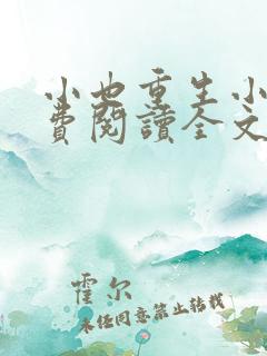小也重生小说免费阅读全文最新章节