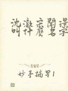 沈澈宋闻璟小说叫什么名字