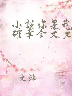 小说你是我的小确幸全文免费阅读