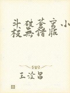 斗破苍穹小说精校无错版