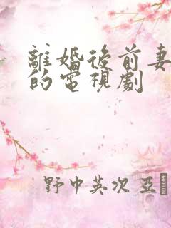 离婚后前妻后悔的电视剧