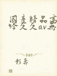 国产精品高潮呻吟久久av无语