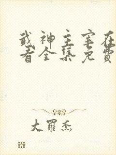 武神主宰在线观看全集免费播放.