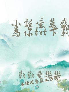 小说亿万盛宠只为你txt下载